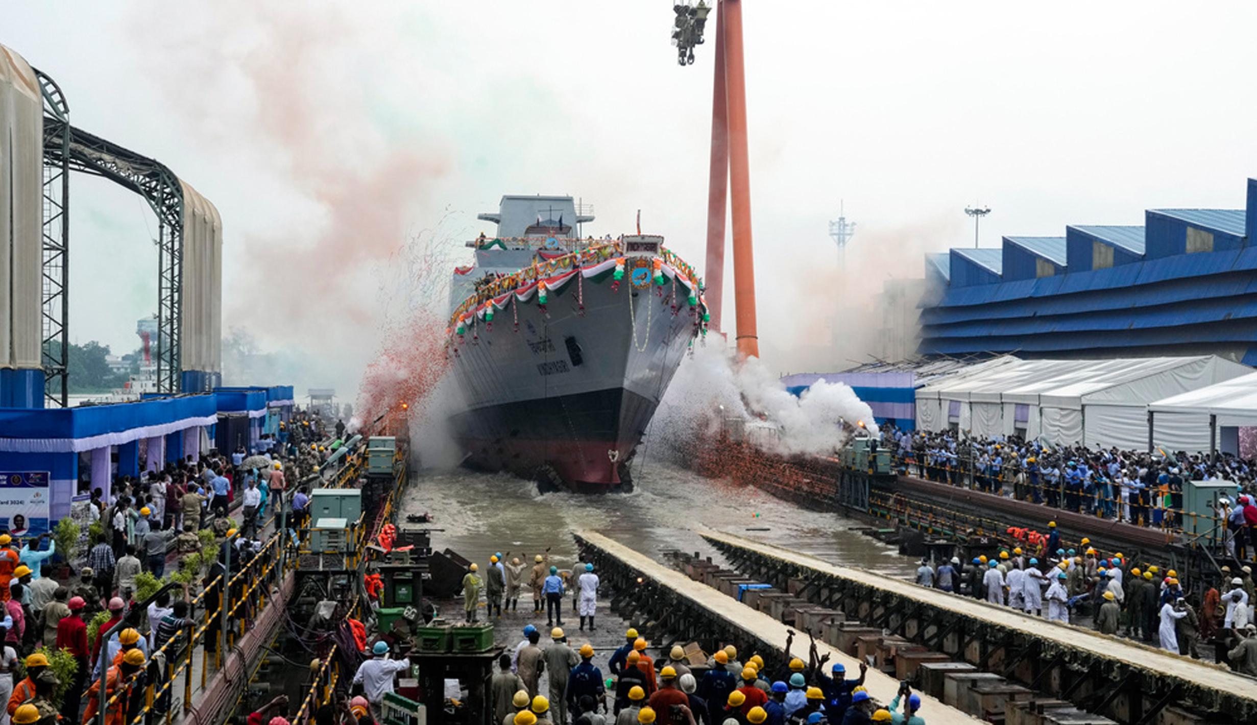 India Luncurkan Fregat Siluman Canggih INS Vindhyagiri