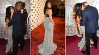 Bersama sang suami, Kim Kardashian tampil seksi di GQ Men of the Year Awards. 