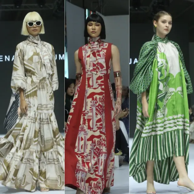 Koleksi terbaru Benang Jarum di Pamerkan di JFW 2025. [Adrian/Fimela]