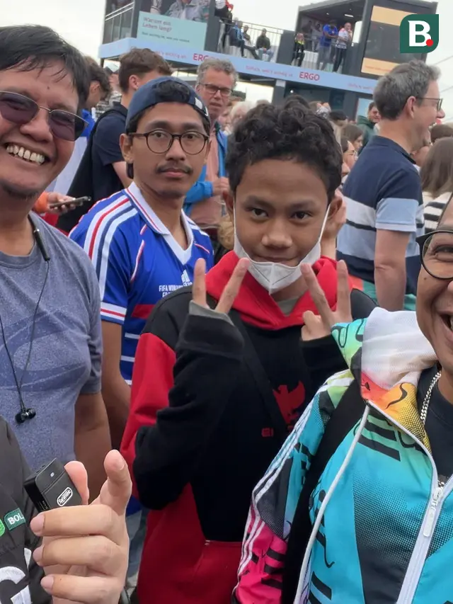 Bola.com bersama rombongan dari Indonesia di fan zone Euro 2024