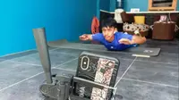 Melihat Sesi Latihan Virtual Timnas Indonesia U-19, Modal Ponsel dan Matras