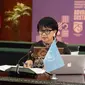 Menlu Retno saat memimpin sidang DK PBB kedua secara virtual pada Rabu, 12 Agustus 2020. (Dok: Kemlu RI)