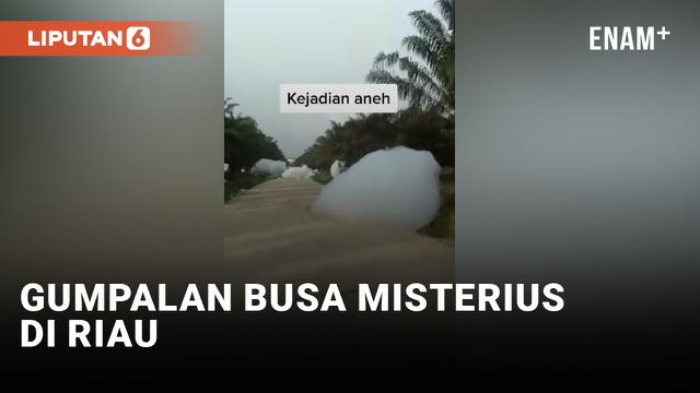 Bukan Awan Jatuh, Ternyata Ini Gumpalan Busa Misterius di Riau