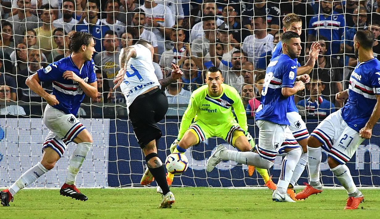 Karier Emil Audero semakin menanjak setelah dipinjamkan ke Sampdoria dan dipermanenkan pada Februari 2019. Sayangnya, pemain 23 tahun itu menolak tawaran PSSI untuk bergabung ke timnas Indonesia. (Foto: AFP/Alberto Pizzoli)
