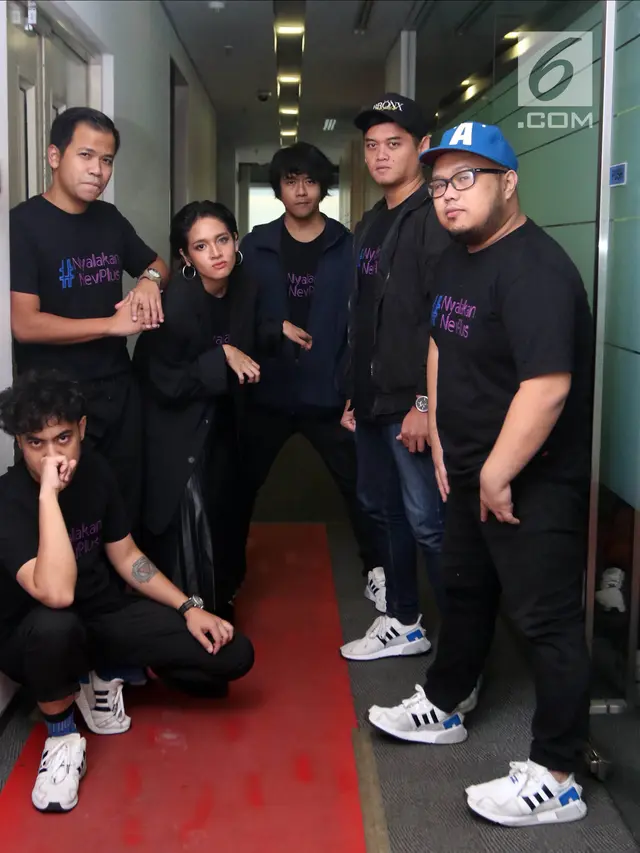 Grup band elektronik musik, NEV Plus saat media visit di Liputan 6