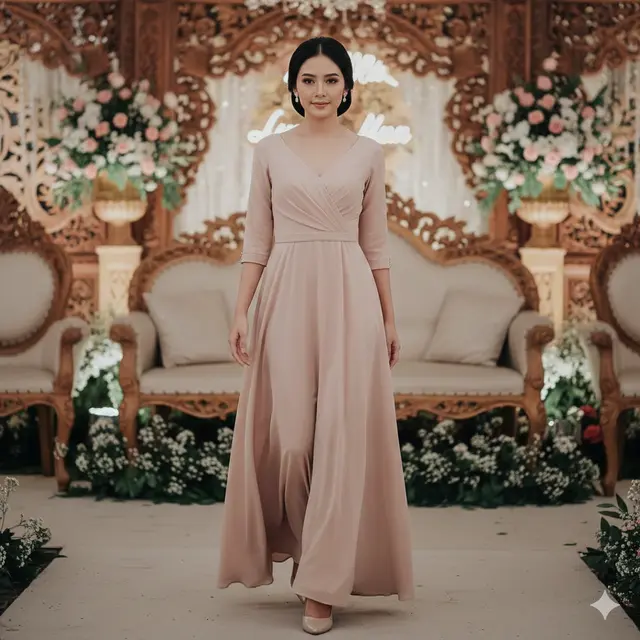 Model Baju Bridesmaid Polos yang Elegan