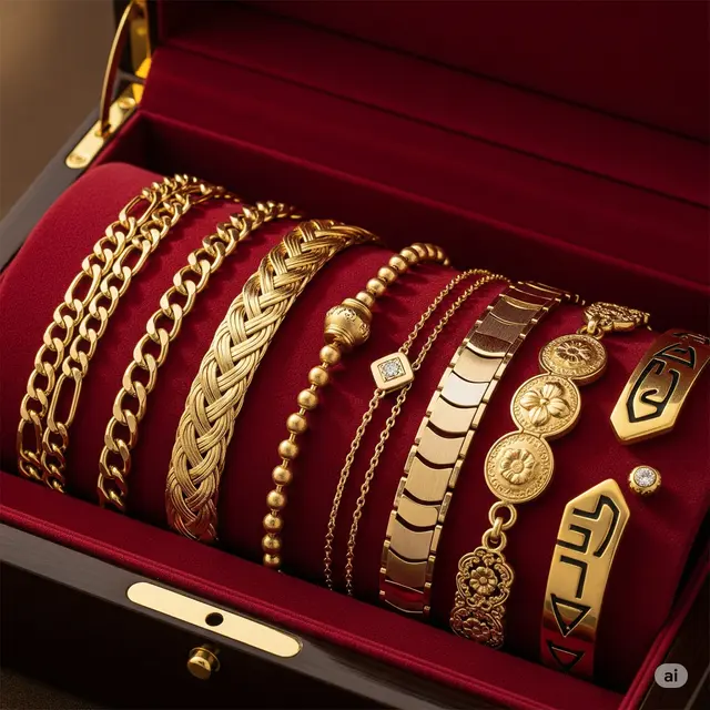 Kotak Perhiasan yang Berisi Koleksi Gelang Rantai Emas 6 Gram Terbaik 2025