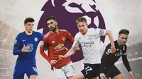 Premier League - Mason Mount, Bruno Fernandes, Kevin De Bruyne, Jack Grealish (Bola.com/Adreanus Titus)