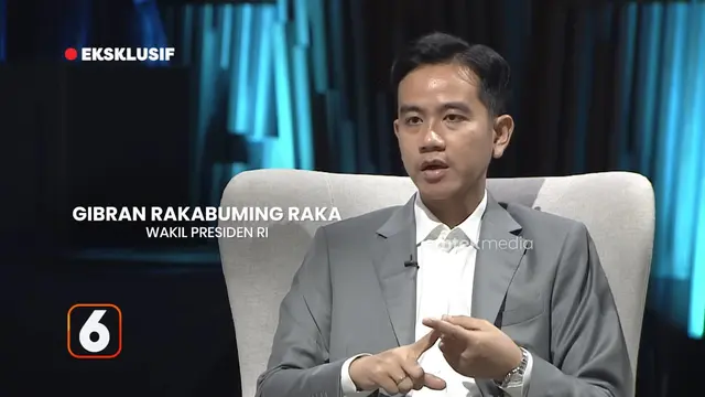 Wakil Presiden RI Gibran Rakabuming Raka dalam Program Liputan6 SCTV Eksklusif “Gibran Bicara” yang tayang pada Senin (1/12/2025).