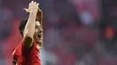 2. Robert Lewandowski (Bayern Munchen), 9 gol dari 942 menit penampilan. (AFP/Gerard Julien)