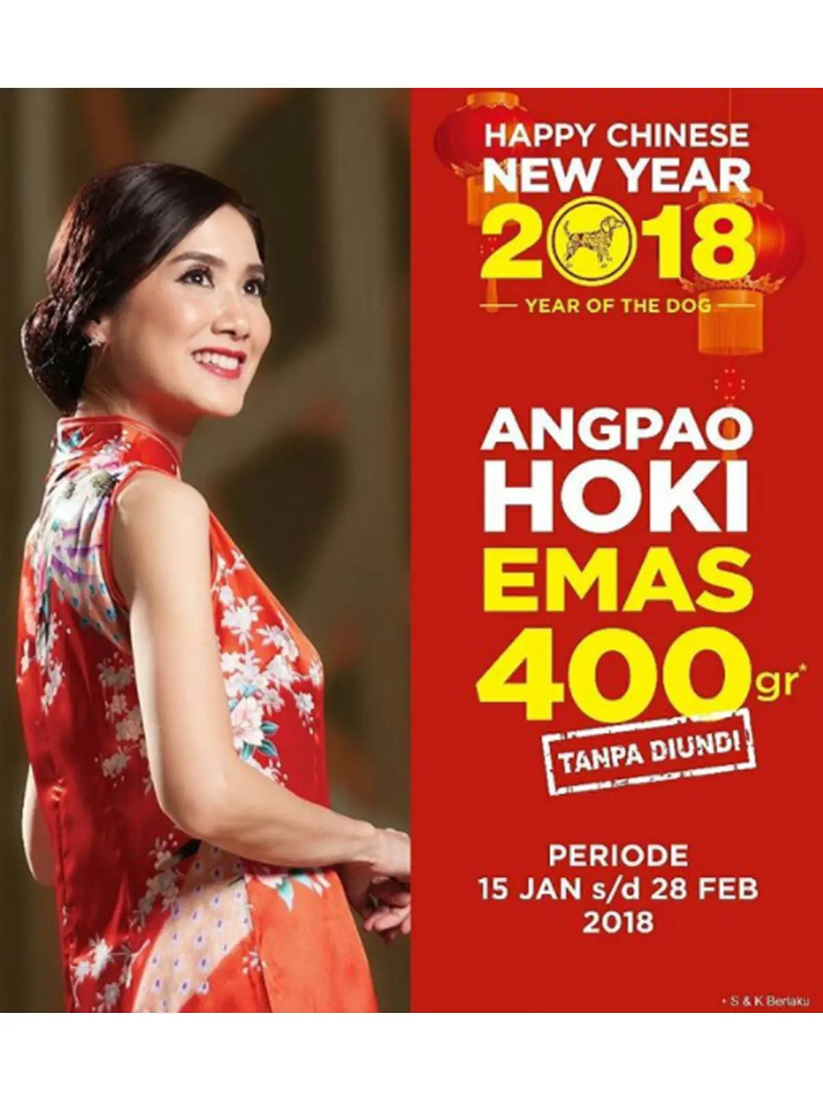 Angpao Hoki Emas 400 Gram.