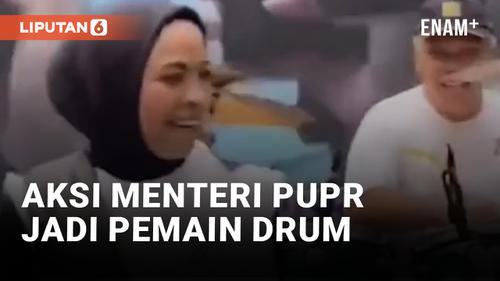 VIDEO: Mantap! Menteri PUPR Isi Posisi Drummer Band Kotak