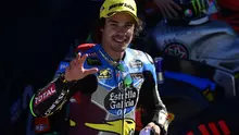 Franco Morbidelli baru saja menjajal tes perdananya dengan motor MotoGP milik Marc VDS. (PIERRE-PHILIPPE MARCOU / AFP)