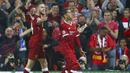 Pemain Liverpool, Roberto Firmino mulai menyatu dengan ritme timnya sehingga mampu mencetak dua gol hingga pekan ketiga Prmier League 2017/2018. (AP/Dave Thompson)
