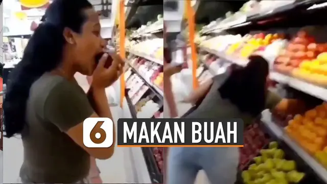 Aksi menjijikan dilakukan oleh beberapa remaja perempuan ini yang sengaja makan buah di supermarket dan sisanya dikembalikan lagi.