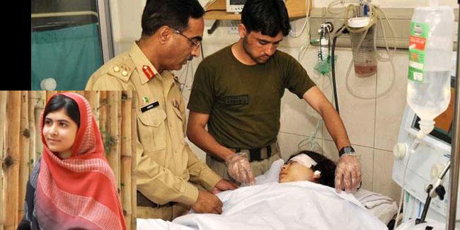 Malala ketika dirawat di Rumah Sakit setelah ditembak pemberontak Taliban | (c) Dailymail