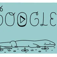 Google Doodle yang dipersembahkan untuk Taman Nasional Komodo. (Google)