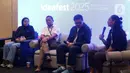 Chief Content Officer (CCO) Kapanlagi Youniverse (KLY), Wenseslaus Manggut saat berbicara di forum IdeaFest 2025 di Jakarta Internasional Convention Center (JICC), Minggu (2/11/2025). Beragam program inspiratif dihadirkan, mulai dari IdeaTalks, IdeaFest X, IdeaFest Night, hingga Experiential Expo dan Creative & Food Market oleh Semasa. (Liputan6.com/Helmi Fithriansyah)
