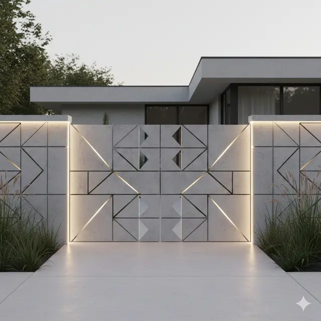 Model Pagar Beton Minimalis