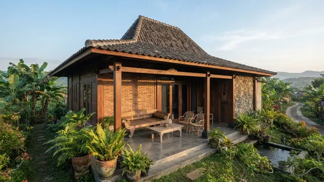 Desain Rumah Kampung Atap Pelana Menghadap Timur Agar Tidak Panas