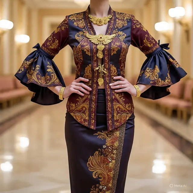 Model Batik Wanita Lengan Poet