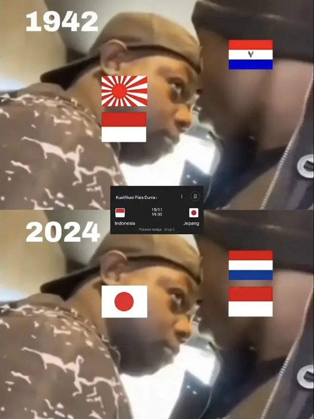 6 Meme Jelang Indonesia Vs Jepang, Netizen Sebut Reuni Zaman Penjajahan