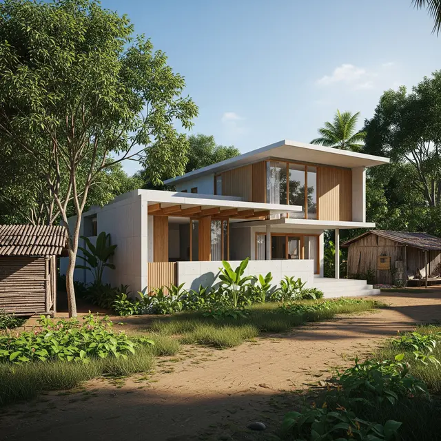 Desain Rumah Tropis Sederhana tapi Berkelas