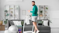 Ilustrasi pria olahraga di treadmill. (c) serezniy/Depositphotos