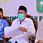 Gubernur Riau Syamsuar dalam bincang-bincang secara daring bersama pengurus pondok pesantren. (Liputan6.com/Istimewa)