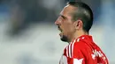 Ekspresi winger Bayern Muenchen asal Prancis Franck Ribery dalam laga persahabatan melawan Al-Wakra di Al-Khor Club Stadium, Doha, 8 Januari 2011. AFP PHOTO / STR 