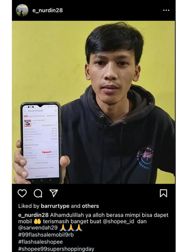 Bawa Pulang Avanza Seharga Rp9 Ribu, Intip Cerita Pemuda Asal Tasikmalaya yang Hoki Banget di Live Streaming Flash Sale di Shopee Live