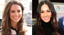 Meghan Markle dan Kate Middleton dengan kancing bergaya nautical. Benar-benar mirip gaya fesyennya! (Getty Images/Cosmopolitan)