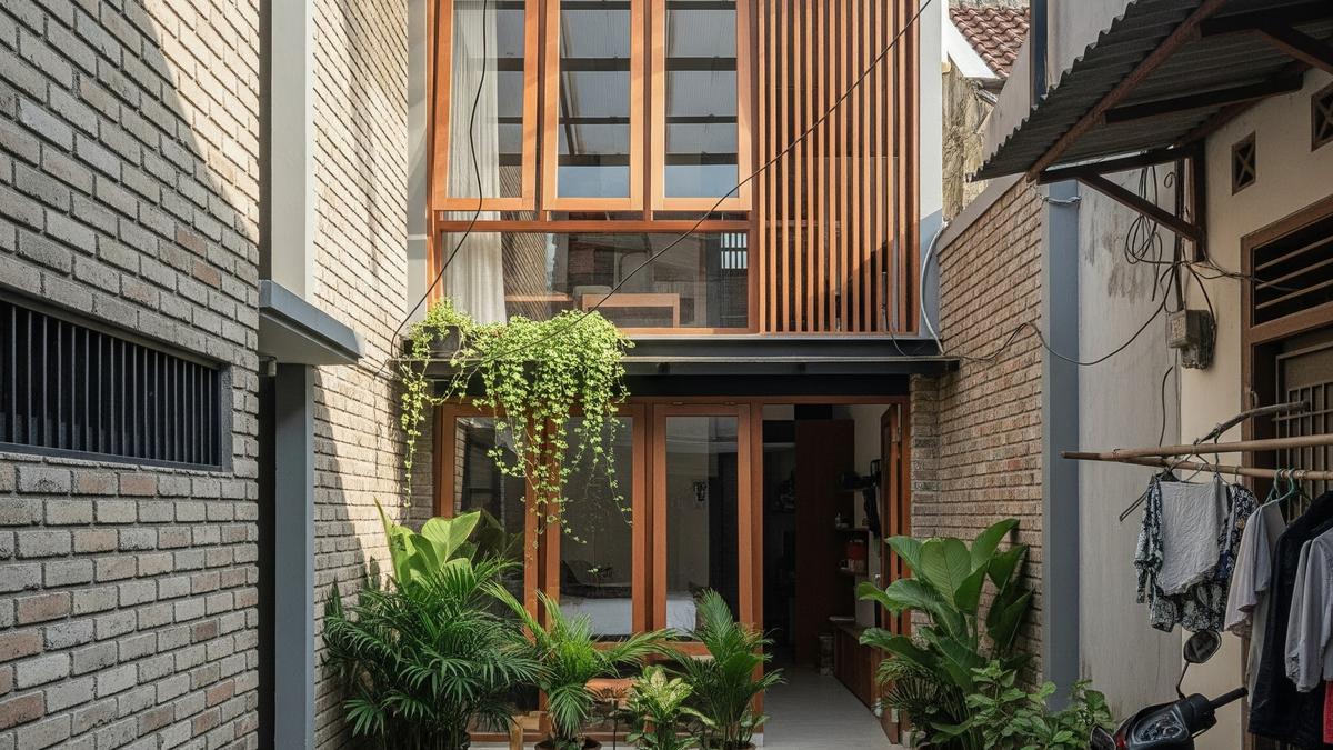9 Desain Rumah Mungil di Gang Anti Pengap, Strategi Cerdas Sirkulasi Udara dan Cahaya