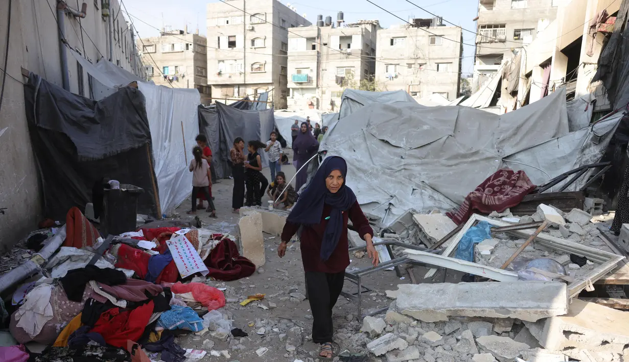 Serangan Israel yang menghancurkan sebagian besar wilayah Gaza menyebabkan sejumlah krisis, termasuk kelaparan dan kesehatan. (BASHAR TALEB/AFP)