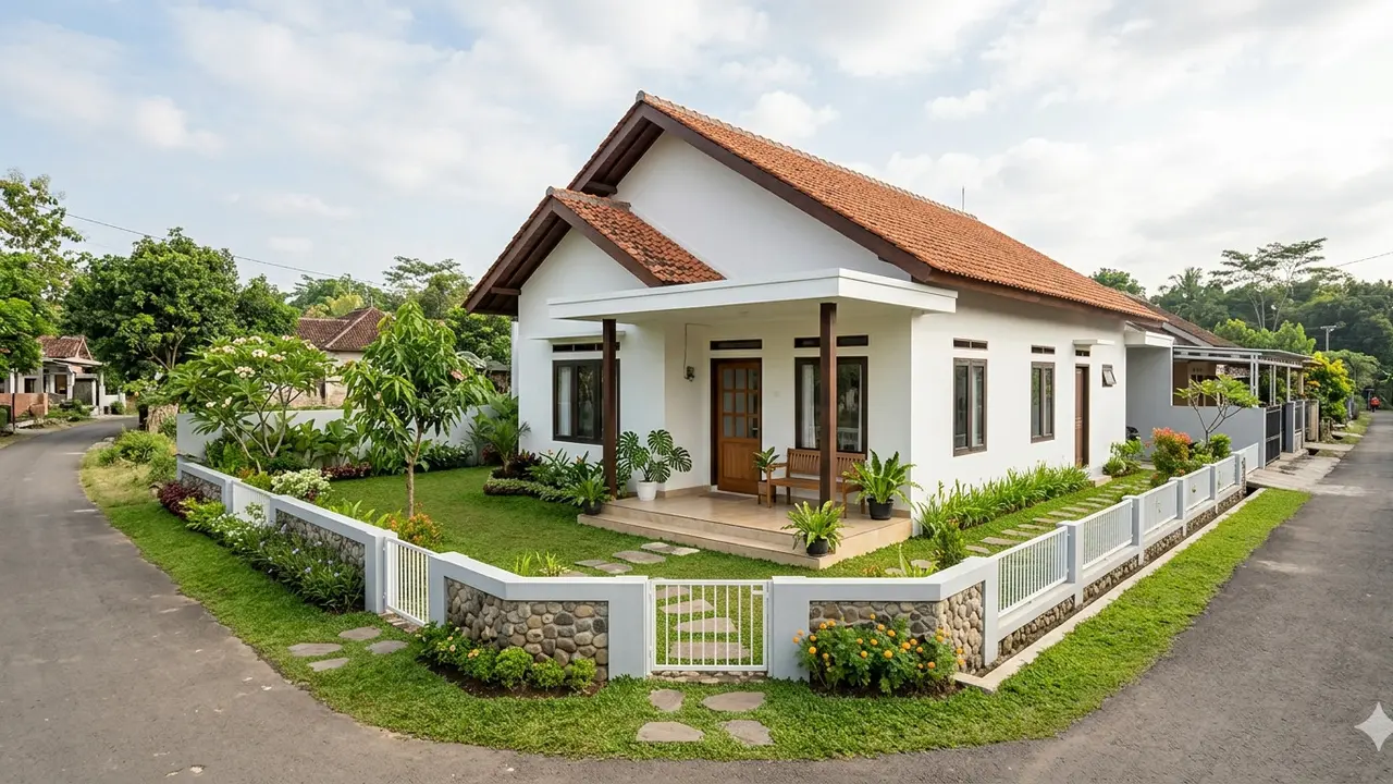 Model Rumah Desa yang Cocok untuk Lahan Hook. Gemini