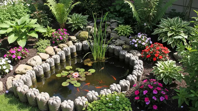 Kolam Hias Botol Potongan