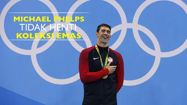 Perenang Amerika Serikat, Michael Phelps, tidak berhenti mengoleksi emas di Olimpiade Rio 2016 hingga Jumat (12/8/2016).