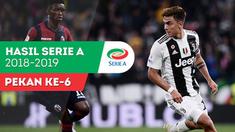 Berita video hasil Serie A 2018-2019 pekan ke-6. Juventus perpanjang cacatan kemenangan.