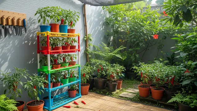 10 Ide Kebun Sayur dari Rak Piring Bekas, Ciptakan Taman Vertikal Estetik