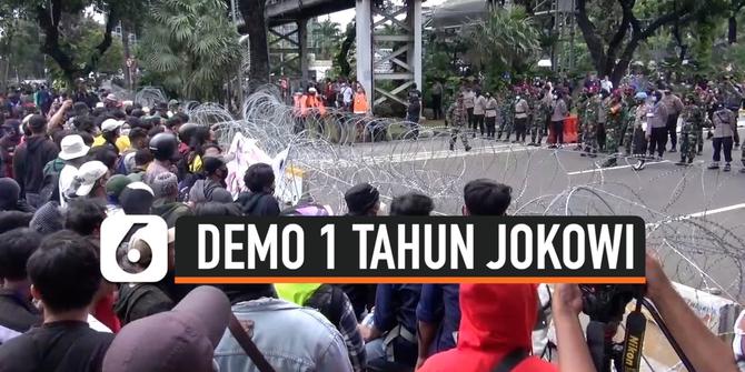 VIDEO: Demo 1 Tahun Jokowi-Ma'ruf, Massa Pengunjuk Akhirnya Bubar