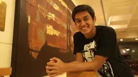 Pemain Mitra Kukar, David Maulana, saat di Hotel Sultan, jakarta, Minggu (24/1/2016). (Bola.com/Arief Bagus)