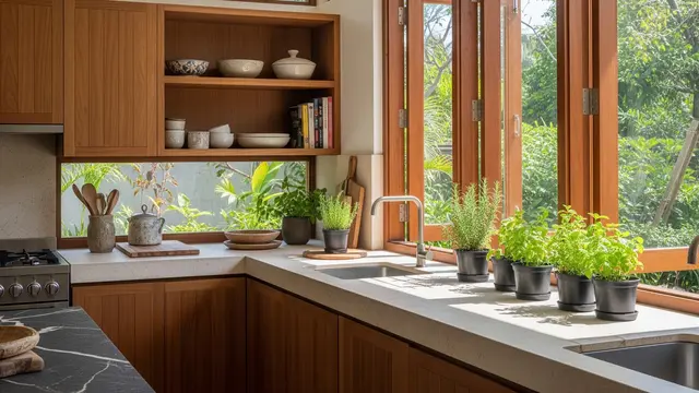 Dapur Tropis dengan Bukaan Lebar
