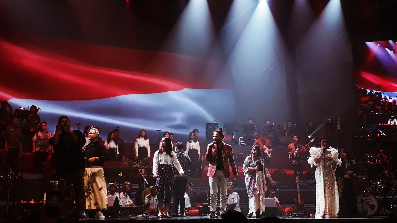 Potret para musisi Tanah Air yang tampil mewarnai Harvest Soundesia Concert 2023.
