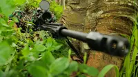 Sniper TNI berlatih menembak di Mako Kopassus (Liputan6.com/Mochamad Khadafi) 