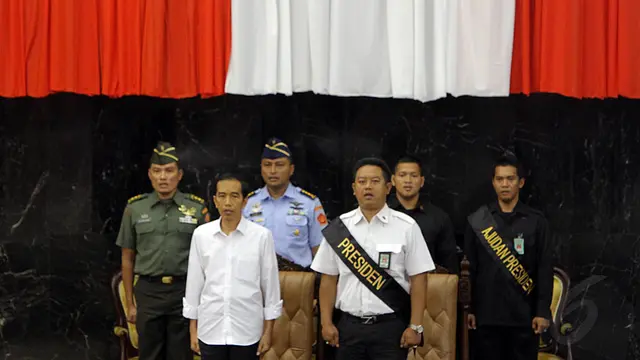 Keseruan Jokowi-JK Jalani Gladi Bersih Pelantikan Presiden