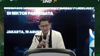 Menparekraf Sandiaga Uno dalam The Weekly Brief with Sandi Uno, Senin, 19 Agustus 2024.&nbsp; (Tangkapan layar Youtube Kemenparekraf)