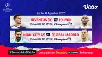 Jadwal Liga Champions Babak 16 Besar di Vidio. (Sumber: Vidio)