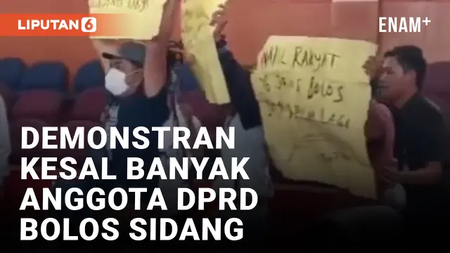 Massa LSM Geruduk Ruang Rapat DPRD Depok saat Sidang Paripurna