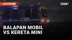 Balapan Liar Mobil vs Kereta Mini Bikin Heboh Medsos