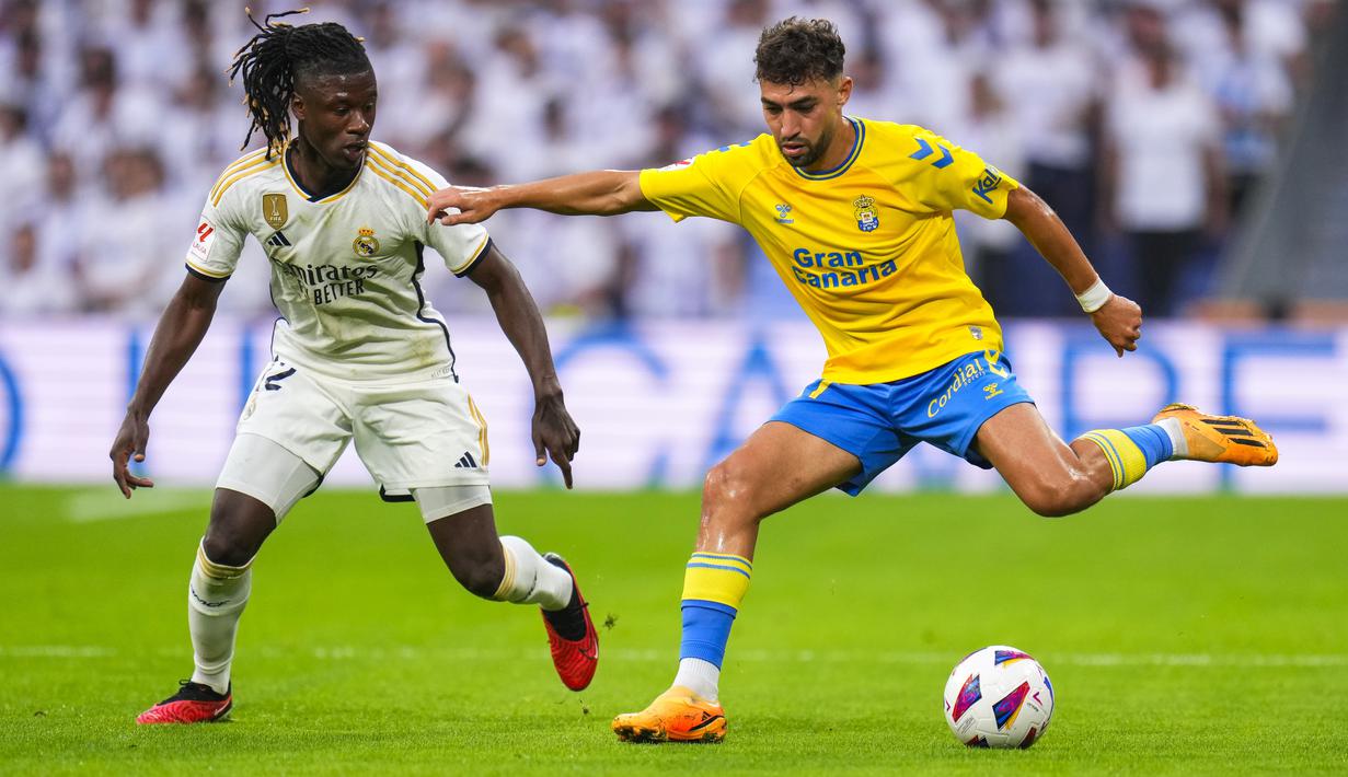 Dua gol kemenangan Madrid lahir melalui Brahim Diaz dan Joselu. (AP Photo/Manu Fernandez)